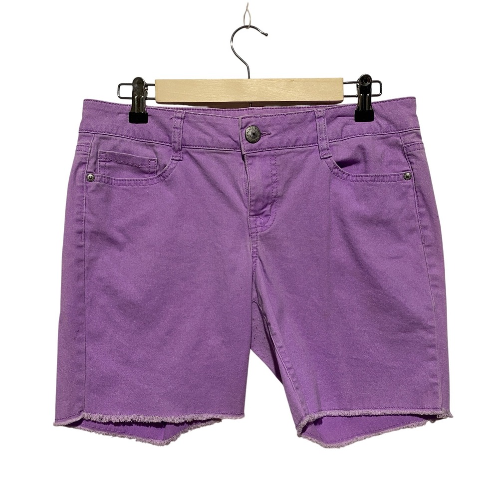 LEI‎ Shorts Womens Juniors Size 11 Purple Stretch Blend Light Denim Ashley Low